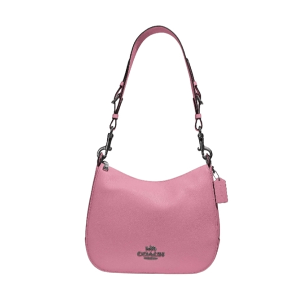 Coach F76695 Pebble Leather HOBO Purse Bag QB/Pink Rose - Picture 1 of 9